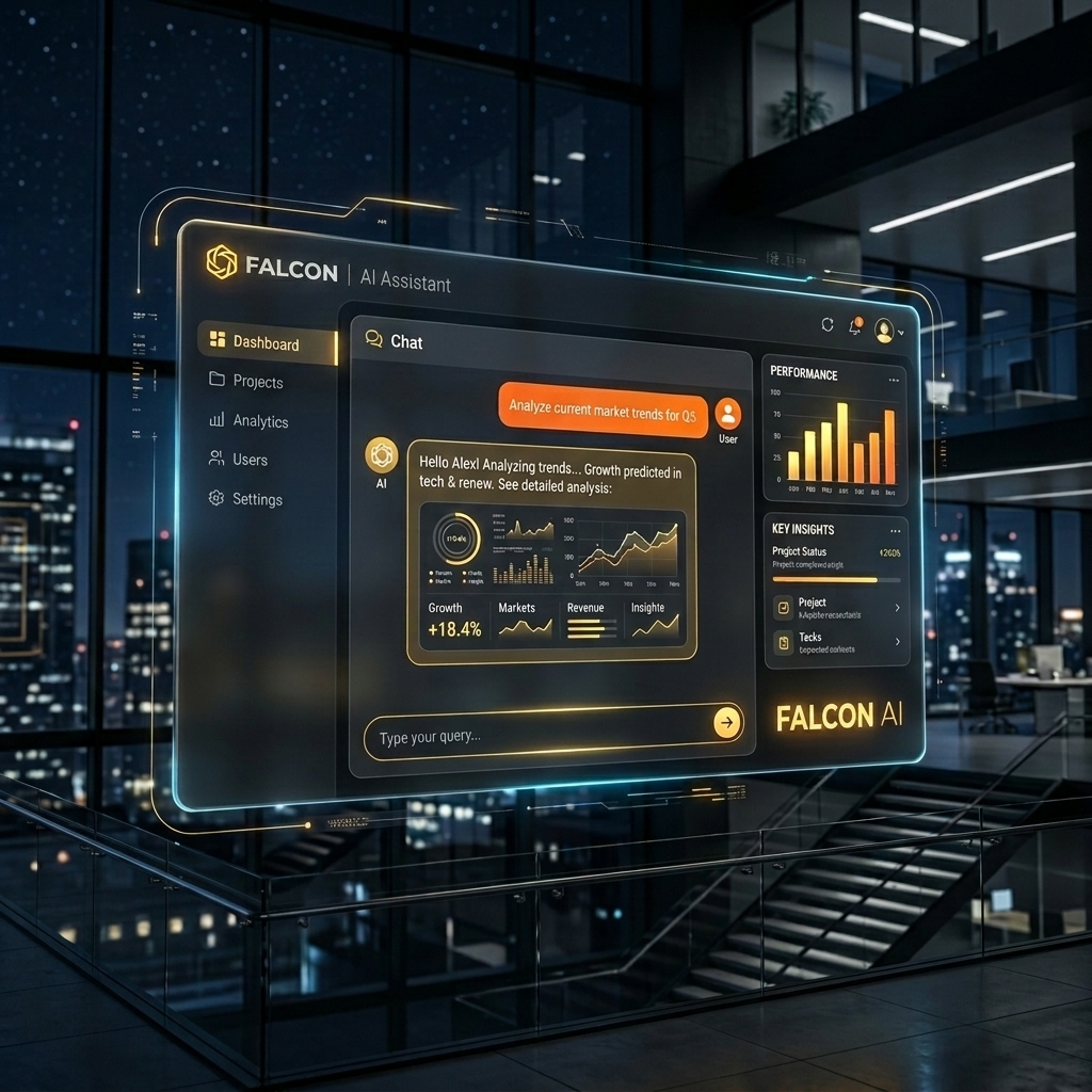 AI Chatbot and Dashboard Mockup